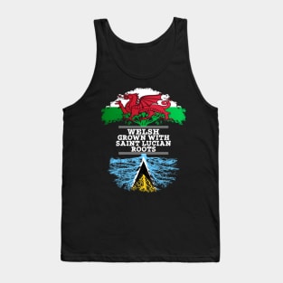 Welsh Grown With Saint Lucian Roots - Gift for Saint Lucian With Roots From Saint Lucia Tank Top